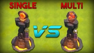 MULTIPLE vs SINGLE INFERNO TOWER  Clash of Clans [upl. by Aihsit]