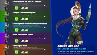 NEW NPC 24 Ariana Grande Punchcard Questline All Challenge Locations Fortnite Season 8 [upl. by Refenej]