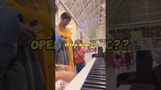 wow OPERA SINGER join me while I play tha PIANO 🎹🎹👍 pianist piano airport opera singing music [upl. by Icyac]