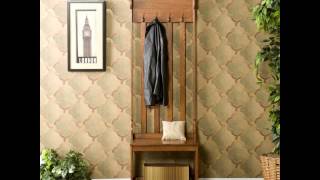 Entryway Storage Bench With Coat Rack [upl. by Etan]