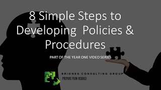 8 Simple Steps to Developing Policies and Procedures [upl. by Agnese]