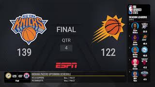 New York Knicks  Phoenix Suns NBA Live Scoreboard  NBA on ESPN [upl. by Carrie]