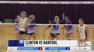 Highlights Clinton at Rantoul volleyball [upl. by Orbadiah429]