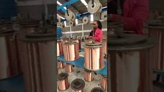 copper and alluminium wire drawing and annealing process machine made by D C ENGG WORKS 99903 83630 [upl. by Naillimixam]