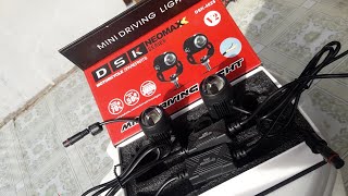 DSK Neomax Mini Driving Light V2 4 Wires installed on Kawasaki RouserPulsar LS135Testing [upl. by Avis]