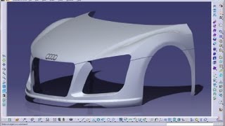 Catia V5 TutorialsWireframe and Surface DesignMulti Section Surface3 Guide Curves [upl. by Eniamert]