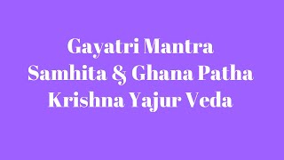 Gayatri Mantra Ghana Patha Ghanam  Script  K Suresh  Sacred Vedic Chant [upl. by Jezabelle]