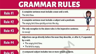 Basic Grammar Rules English Sentence Structure [upl. by Notslar]