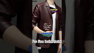 Pvc Faux Leather Jacket For Men perfectstyle birimarung mensfashion fashiontrends indianshorts [upl. by Okiman]