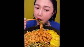 ASMR eating noodles spicy yummy very [upl. by Llevart484]