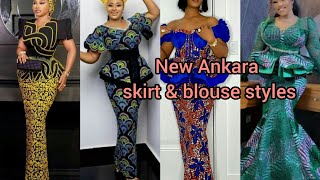 New Ankara skirt and blouse styles  Ankara styles for ladies  Ankara dress designs  skirt designs [upl. by Yrolg500]