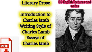 Charles Lamb  Biography of Charles Lamb  writing style of Charles Lamb [upl. by Innej]