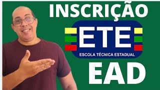 ETE EAD INSCRIÇÃO IMPORTANTE [upl. by Januisz905]