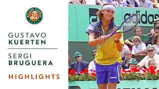 Gustavo Kuerten v Sergi Bruguera Highlights  Mens Final I RolandGarros 1997 [upl. by Aber]