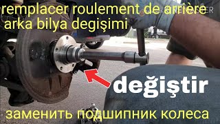 Peugeot arka bilya degişimi remplacer roulement de roue заменить подшипник колеса BECERI TV [upl. by Fulvi]