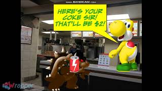 Dark Chocolate Bowser Throws Coke at the Manager at WhataburgerGrounded [upl. by Opalina966]