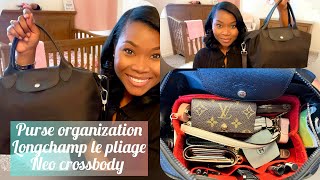 WIMBPurse Organization Longchamp Le Pliage Neo Crossbody [upl. by Ahsile]