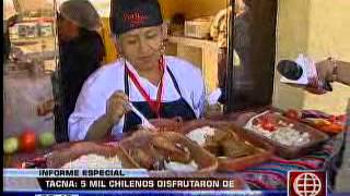 América Noticias040613Tacna 5 mil chilenos disfrutaron de comida peruana en Perú mucho gusto [upl. by Vasilis245]