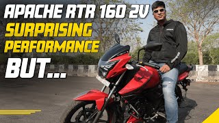 TVS RTR Apache 160 2V  Chota Packet Bada Dhamaka  Detailed Ride Review [upl. by Suravat]