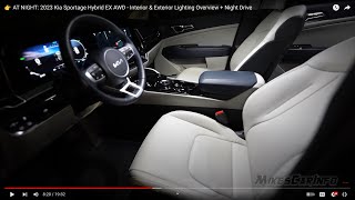 👉 AT NIGHT 2023 Kia Sportage Hybrid EX AWD  Interior amp Exterior Lighting Overview  Night Drive [upl. by Chlori788]