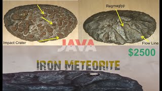 Iron Meteorite Fragment  Natural Hole Regmaglyp Flow line Impact Craters [upl. by Lerej399]