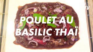 POULET AU BASILIC THAI SAUCE SOJA POIVRONS MAGGI [upl. by Eenoj833]