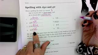 Phonics 78 Spelling with dge ge [upl. by Amandy]