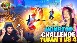 Nonstop Gaming 😱 Challenge Tufan ff 🥵 For 1 vs 4 On LiveGarena Free Fire 🔥 [upl. by Ahsinyd]