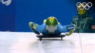 Skeleton Beijing 2022  Womens heats 1amp2 highlights [upl. by Ecydnac]