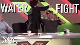 Sharon Osbourne THROWS Water Over Simon Cowell During Audition  X Factor Global [upl. by Etnovaj]