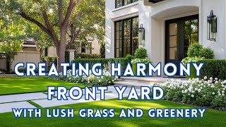 Creating Harmony Front Yard with Lush Grass and Greenery [upl. by Acirderf]