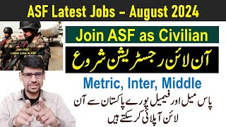 ASF Latest Jobs 2024 Online Apply  Airport Security Force new jobs 2024  join asf as civilian jobs [upl. by Nauqel]