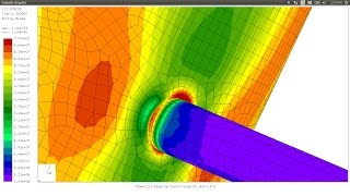 CalculiX Launcher Pressure Vessel using Shell Elements [upl. by Namus560]