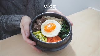 vlog  making tuna kimchi jjigae🐟 bibimbap omelette miso soup spam musubi 🍙 [upl. by Fraze]