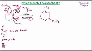 ORGANİK KİMYA ELİMİNASYON REAKSİYONLARI [upl. by Itsirk]