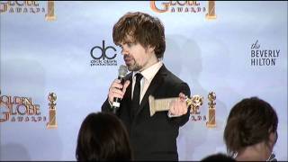 Golden Globes 2012 Backstage Peter Dinklage HD  ScreenSlam [upl. by Nnaear]