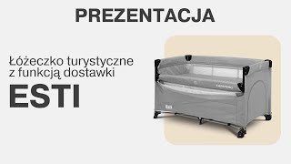 Łóżeczko turystyczne z funkcją dostawki  Caretero Esti [upl. by Sierra]