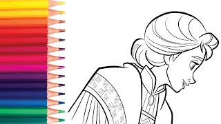 How to color Queen Iduna from Disneys Frozen in 35 Min with Brush Pen [upl. by Kendre]