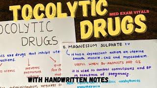 TOCOLYTIC DRUGS  Tocolytics  pharmacology  NEETPG  NEXT  USMLE [upl. by Enirroc]