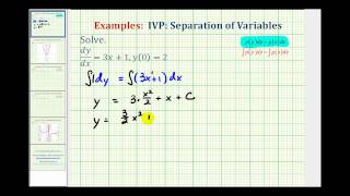 Ex 1 Initial Value Problem  Separation of Variables [upl. by Kcerb]