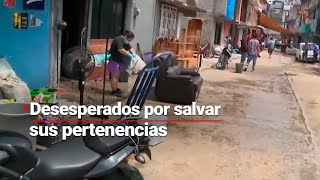 FUERTES INUNDACIONES  Buscan desesperadamente salvar sus muebles y pertenencias en Naucalpan [upl. by Ettezoj]