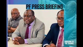 PF PRESS BRIEFING  HON MUNDUBILE  HON KAMPYONGO [upl. by Mark]