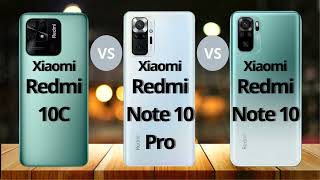 Redmi 10C Vs Redmi 10 Pro Vs Redmi Note 10  Especificaciones completas [upl. by Sirovart]