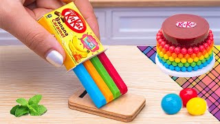 Amazing Miniature Chocolate Cake Decorating Ideas🔥How To Make Rainbow KitKat Cake Dessert Satisfying [upl. by Llerdnad]