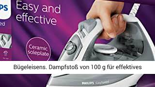 Philips GC175180 EasySpeed Dampfbügeleisen 2000 W KeramikBügelsohle 220ml Wassertank [upl. by Maharba21]