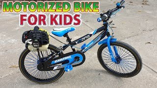 Build a Motorized Bike Using Grass Cutter 2Stroke Engine  Tutorial [upl. by Rosalee827]