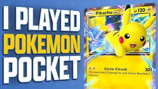 I played POKEMON POCKET Marvel Snap meets Pikachu Reactions from a pro  Pokemon TCG Pocket [upl. by Nilekcaj]