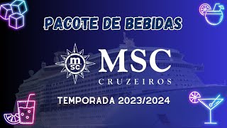 Pacote de Bebidas MSC 20232024 Cardápios Preços [upl. by Clough]