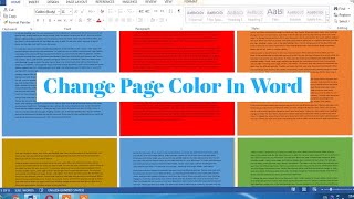 How To Different Color For Each Page In Microsoft Word  Change Word Page Colour [upl. by Rosecan195]