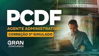 Concurso PCDF Agente Administrativo Correção do 3º simulado [upl. by Nonnaihr]